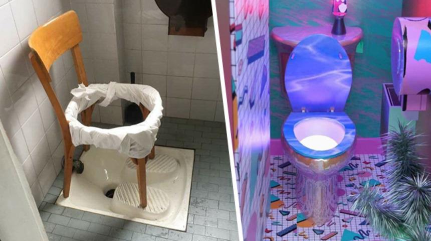Görünce kullanmaktan vazgeçeceğiniz absürt tuvaletler!