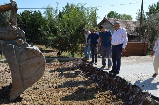 Bozulan grup yolunda bakım-onarım yapılıyor