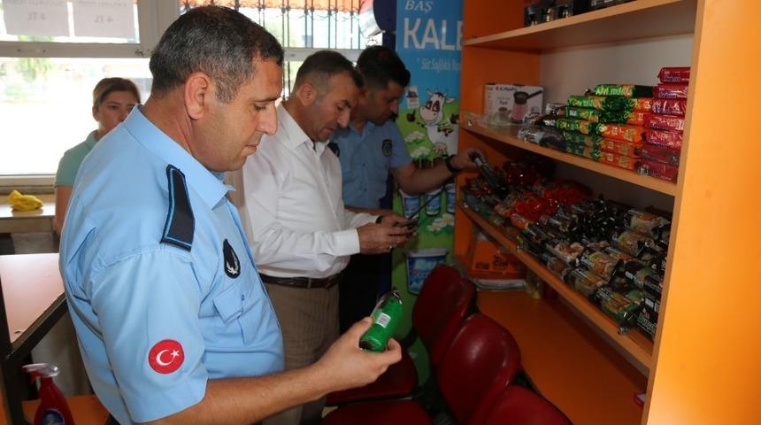Akdeniz zabıta ekipleri, okul kantinlerini denetledi