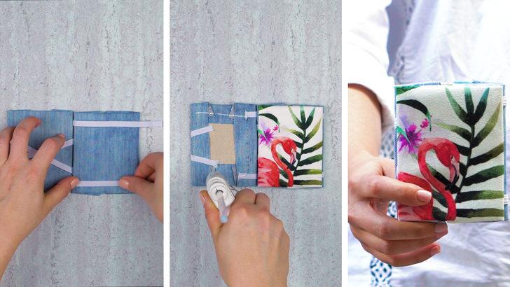 Kumaş ve Kartondan Sihirli C&uuml;zdan Yapımı