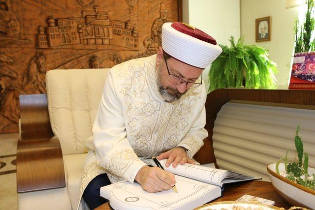 Diyanet İşleri Başkanı Erbaş’tan NEVÜ Rektörü Bağlı’ya ziyaret