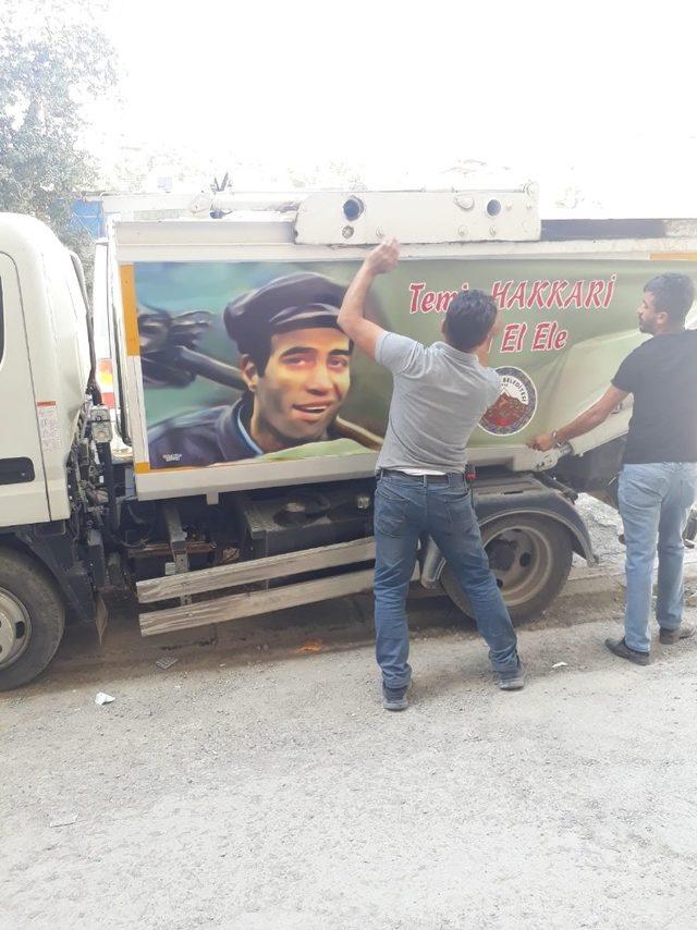 Hakkari’de Kemal Sunal’ın posterleriyle çevre mesajı