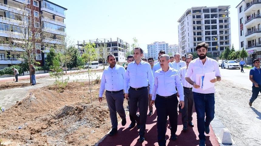 Şehit Engin Tilba&ccedil; parkında inceleme yaptı