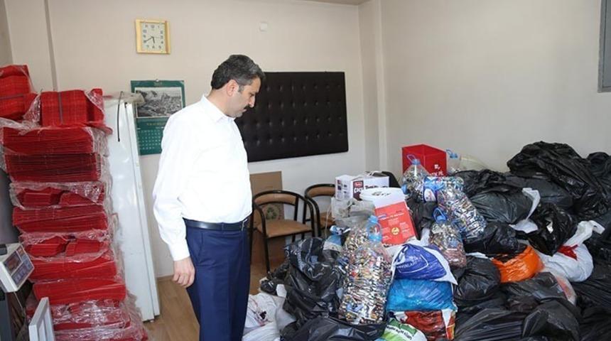 Tokat&rsquo;ta okullar arasında atık pil toplama yarışması