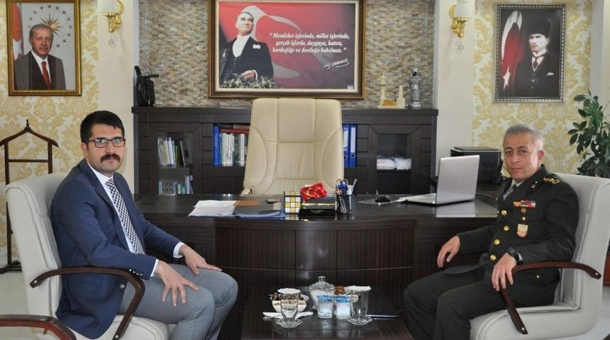 Garnizon Komutanı Diker’den Kaymakam Coşkun’a iade-i ziyaret