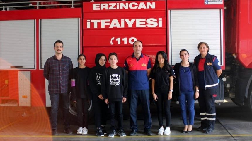 Öğrencilerden itfaiyeye ziyaret