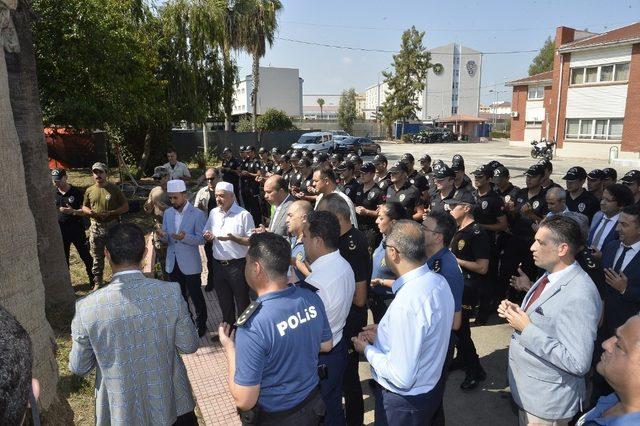 Polislerin kazadan ve beladan korunması için kurban kesildi