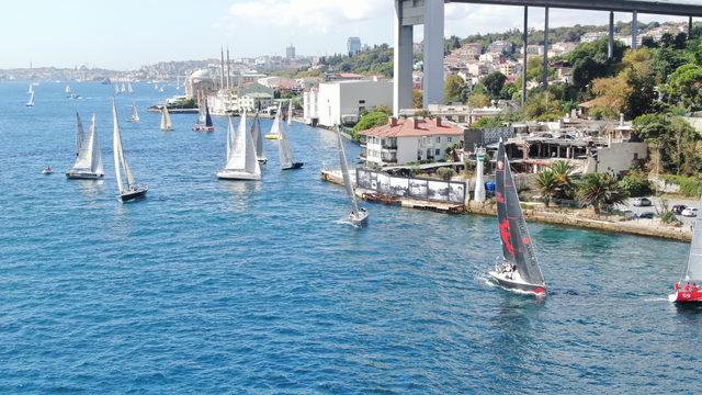 Boğaz'da yelkenli şöleni... Boğaz'ın güzelliğine güzellik kattılar