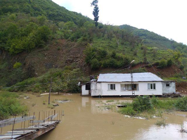 Artvin'de sel; dereler taştı, yollar kapandı (3)