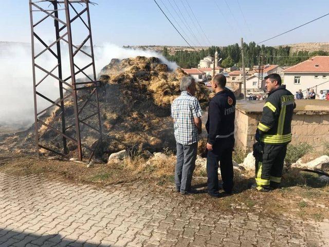 Karaman’da saman yangını