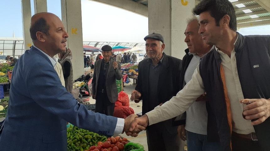 Başkan Bozkurt&rsquo;tan Kapalı Pazar Yeri esnaflarına ziyaret