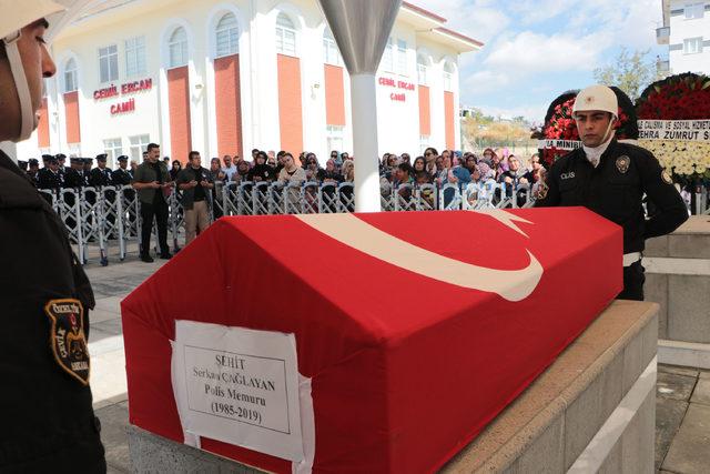 Şehit polis, Ankara'da son yolculuğuna uğurlandı