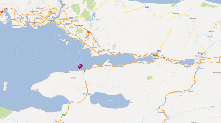 Son dakika: Marmara Denizi'nde 3,3 büyüklüğünde deprem! 