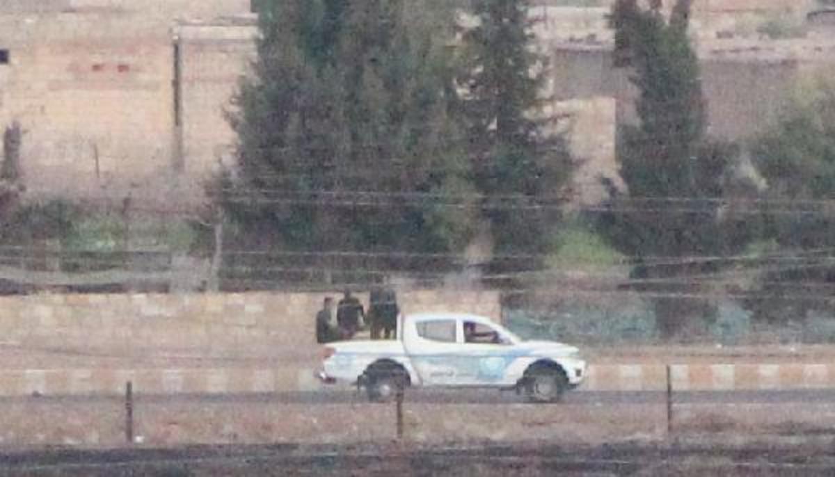 Sınır hattında YPG'li ter&ouml;ristlerin hareketliği b&ouml;yle g&ouml;r&uuml;nt&uuml;lendi