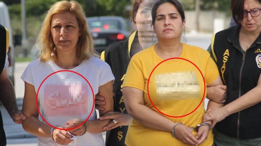 Cinayet zanlısı kadınlardan tişörtlü mesaj