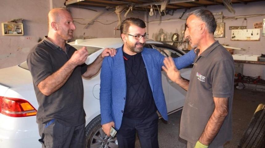 AK Parti Batman İl Başkanı G&uuml;r sanayi sitesi esnafını ziyaret etti