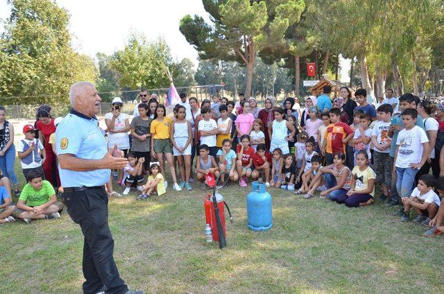 Çocuklara yangın eğitimi