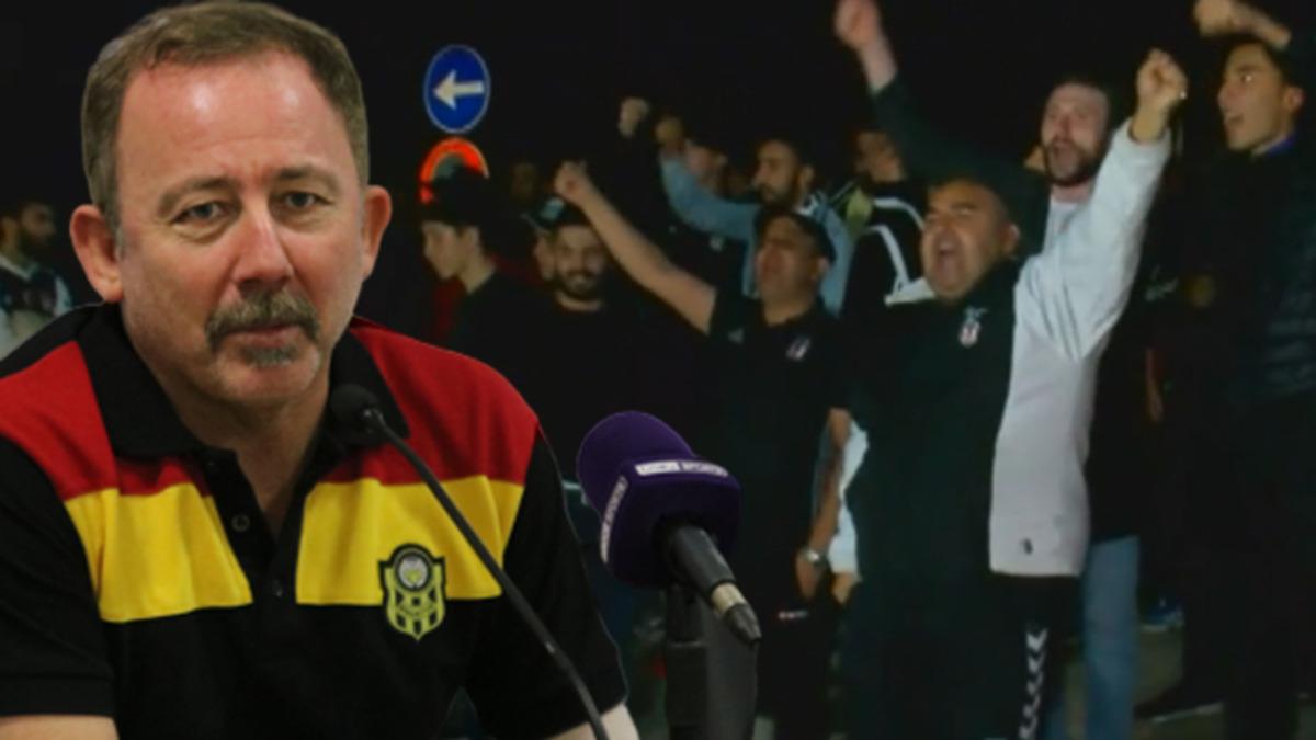 Beşiktaş taraftarından Sergen Yal&ccedil;ın tezah&uuml;ratı