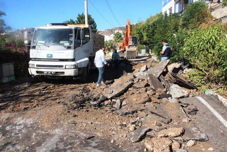 Bodrum'da patlayan isale hattı ortalığı savaş alanına çevirdi G3