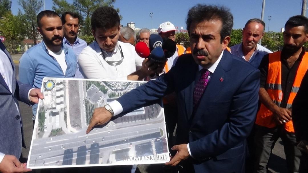 Diyarbakır B&uuml;y&uuml;kşehir Belediyesi, otogar girişini yeniliyor
