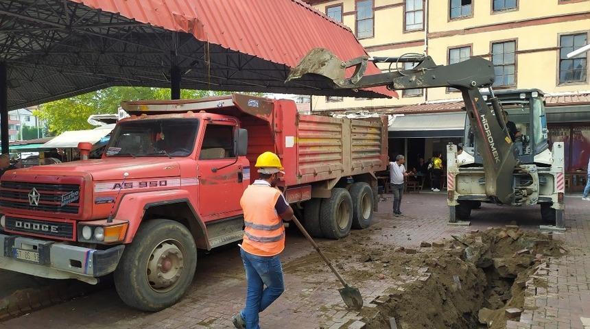 Kapalı pazaryeri &ccedil;evresi doğalgaza kavuşuyor
