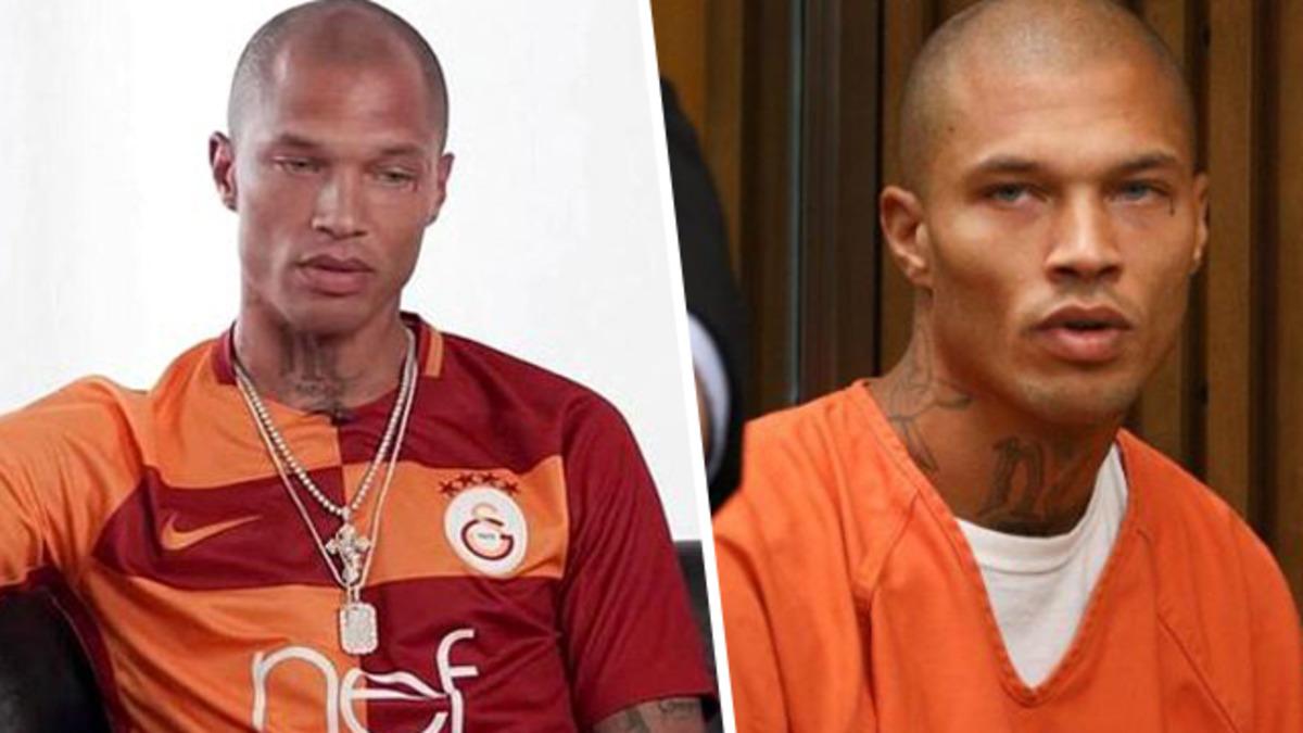D&uuml;nyanın en yakışıklı mahkumu Jeremy Meeks, bir r&ouml;portaja Galatasaray formasıyla katıldı! 