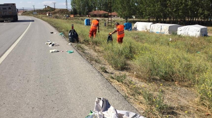 &Ccedil;orum &ccedil;evreyolunda hummalı &ccedil;alışma