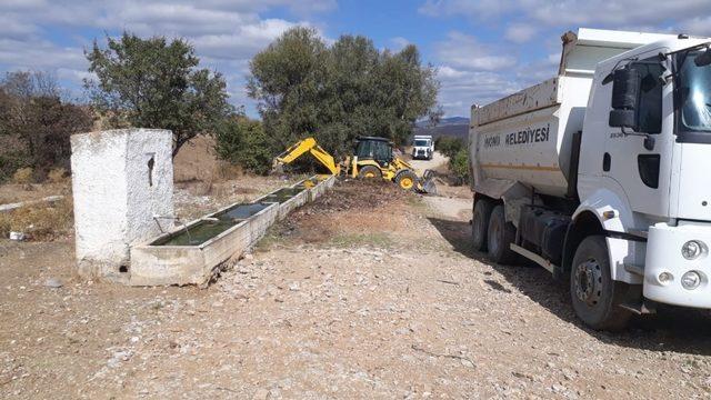 Akçapınar Çeşmesi’ne çevre düzenleme çalışması yapıldı