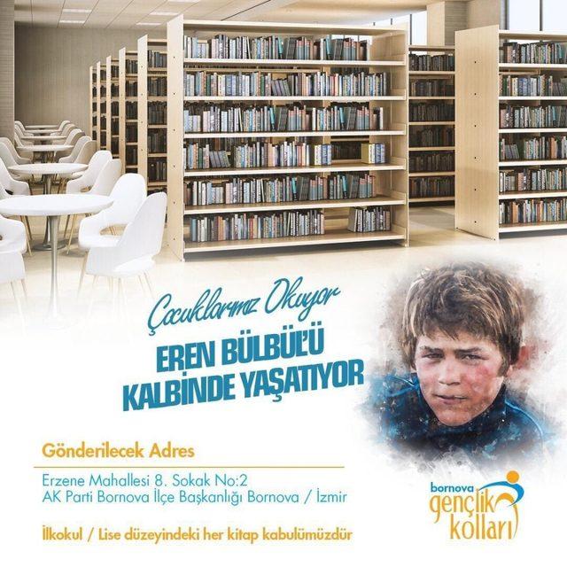 Samsun Büyükşehir Belediyesinden Eren Bülbül anısına kitap bağışı