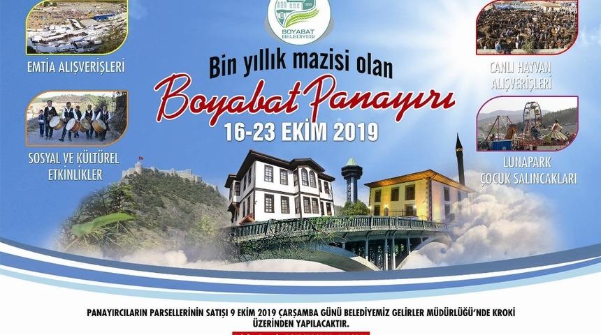 Boyabat Panayırı 16 Ekim’de