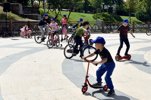 Ankara Büyükşehirden çocuklar için scooter ve bisiklet etkinliği