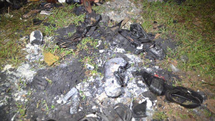 Samsun'da yol kenarına atılmış ayakkabılar ekipleri alarma geçirdi G4