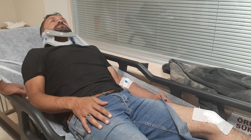 Motosiklet polis otosuna &ccedil;arptı: 1 yaralı