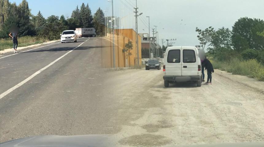 Keşan'da yol kenarlarında yapılan fuhuş pazarlığına karşı polis harekete geçti! 