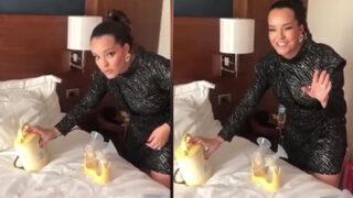 Bengü: Bir saniye, süt sağacağım… 