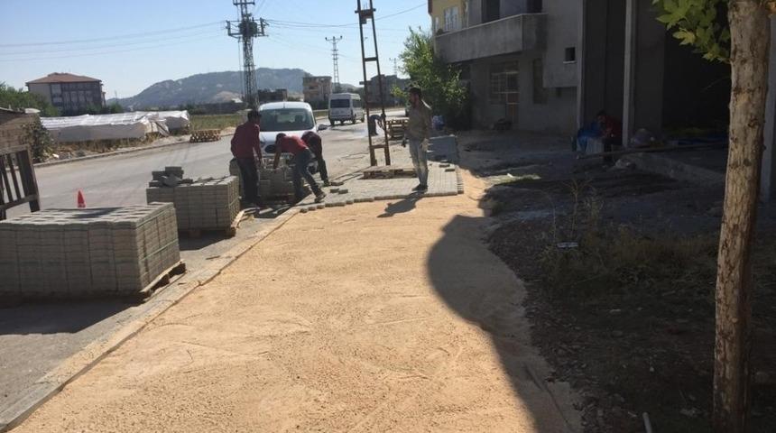 Terminal Caddesi&rsquo;nde kaldırım &ccedil;alışması