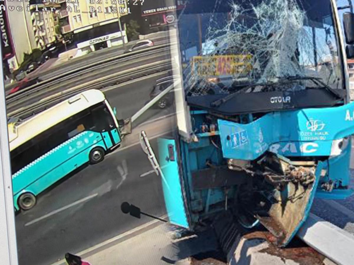 Son dakika: Avcılar'da &ouml;zel halk otob&uuml;s&uuml; kaza yaptı! Yaralılar var