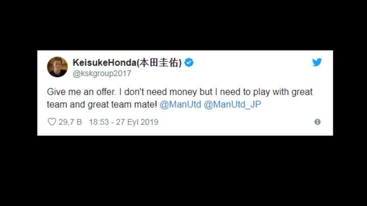 Ünlü futbolcu Keisuke Honda Twitter'dan takım arıyor G1