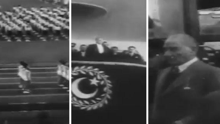 Atat&uuml;rk'&uuml;n katıldığı son 19 Mayıs t&ouml;reninden g&ouml;r&uuml;nt&uuml;ler!