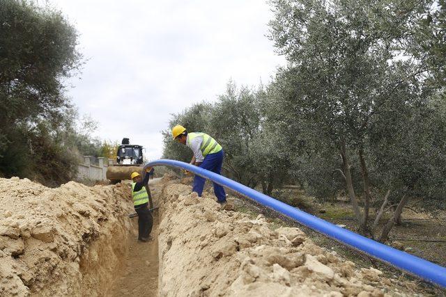 Pamuklu-Eshab-ı Kehf grubu 3. kısım içmesuyu isale hattı çalışmaları tamamlandı