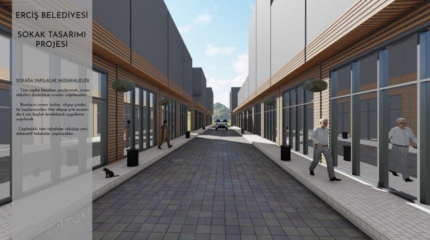 Erciş Belediyesinden cadde ve sokaklara estetik g&ouml;r&uuml;n&uuml;m