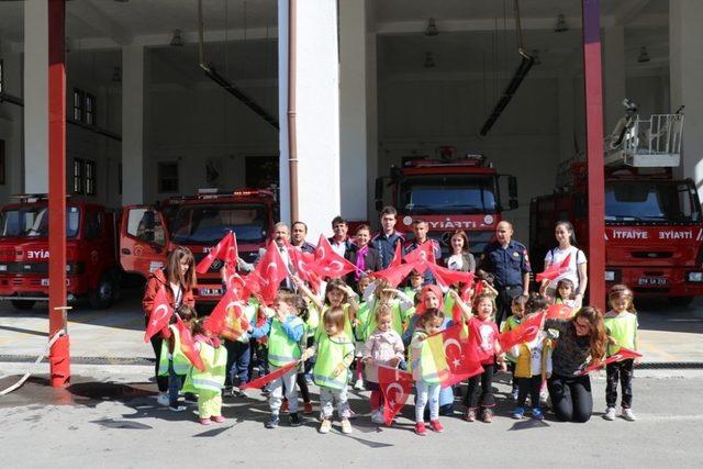 Safranbolu’da minik itfaiyecilere eğitim