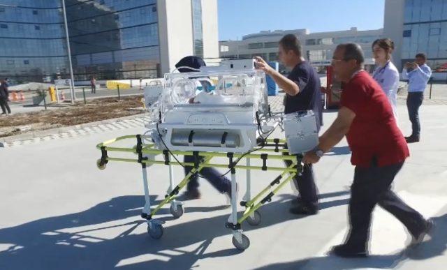 6 günlük bebek, ambulans helikopterle sevk edildi