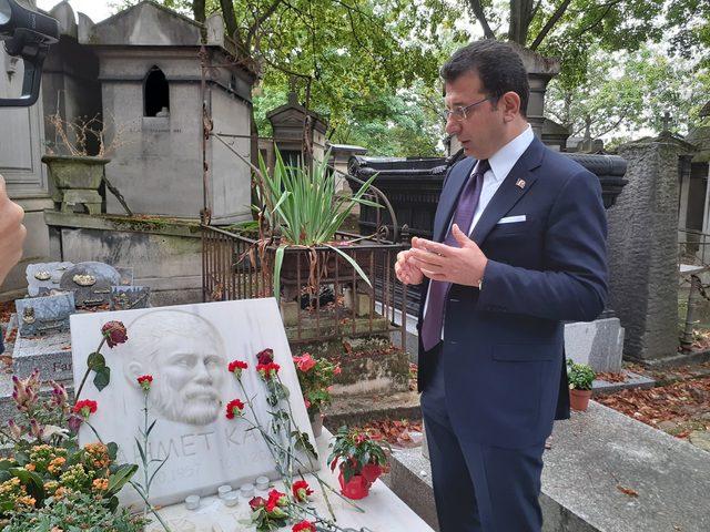İmamoğlu, Yılmaz Güney ve Ahmet Kaya'nın mezarlarını ziyaret etti