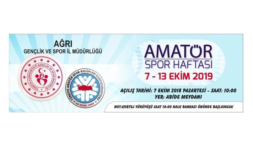 Ağrı&rsquo;da Amat&ouml;r Spor Haftası Etkinlikleri başlıyor