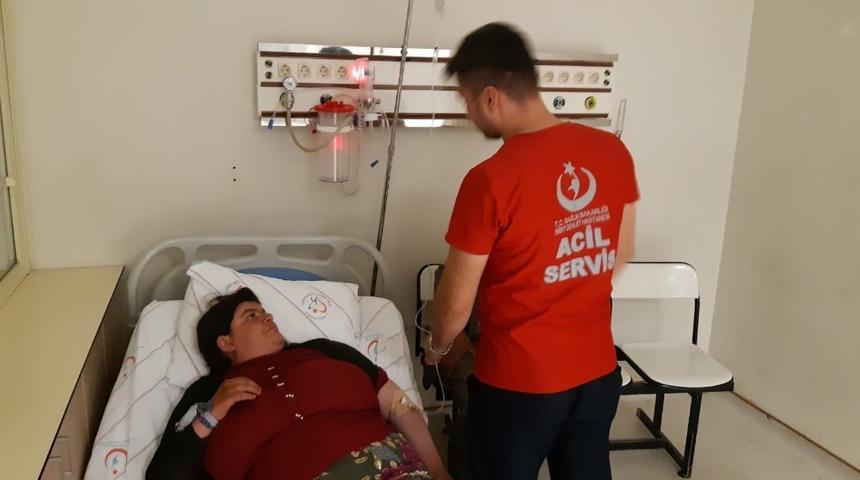 Siirt&rsquo;te akrebin soktuğu kadın tedavi altına alındı