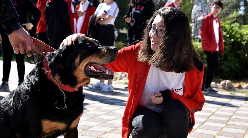Öldü sandığı köpeğine okul gezisinde kavuştu