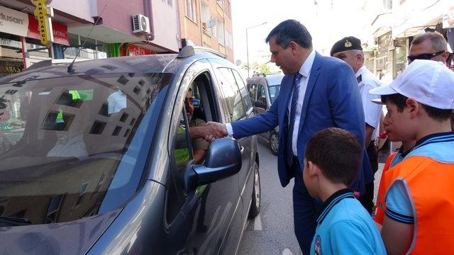 Çorum'da 'Yaya güvenliğinin nöbetçisiyiz' etkinliği