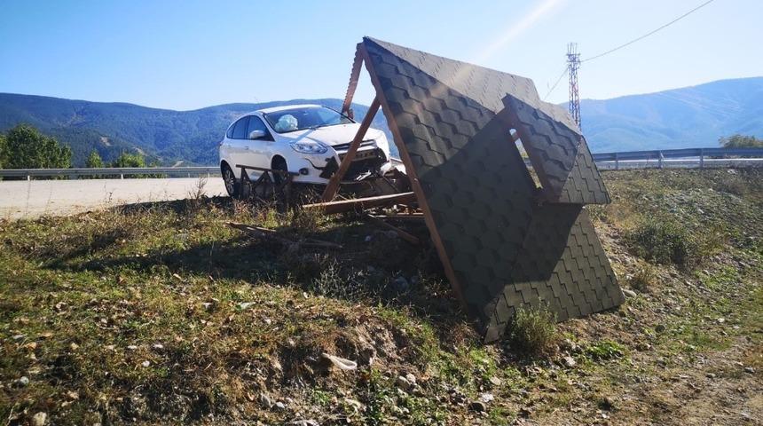 Otomobil kamelyaya çarptı: 3 yaralı