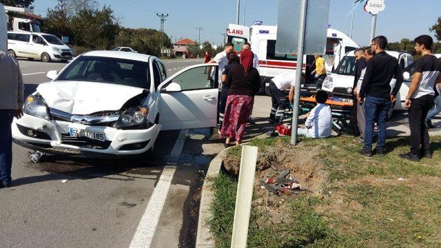 Bafra’da trafik kazası: 4 yaralı